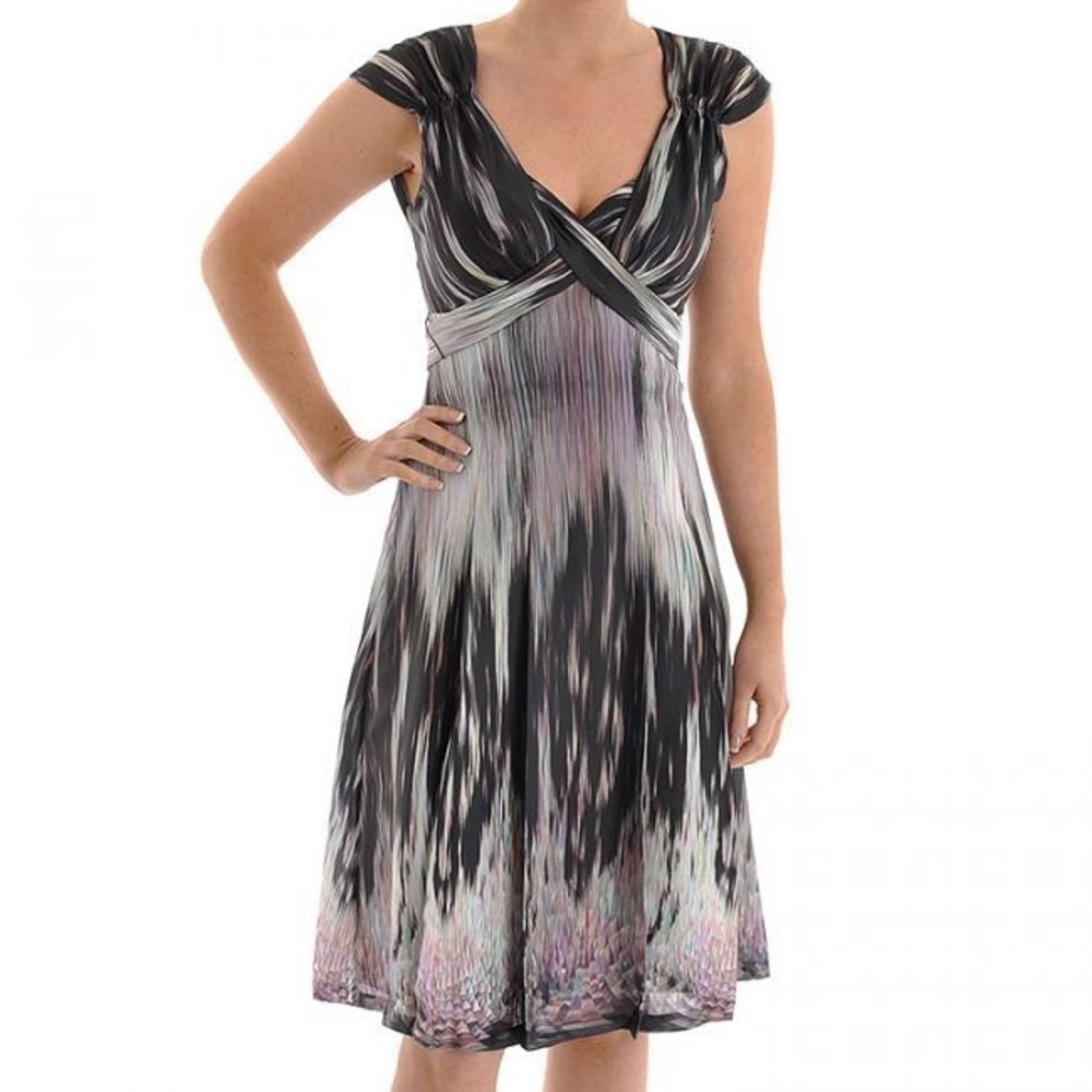 Ted Baker London Black And Pink Messil Tessalate Print Midi Dress Size 3